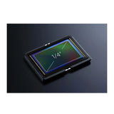 Illustration of a quarter-inch image sensor on a dark background
