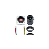 IMX577 camera body with separate CCTV lens, adapter ring and cable