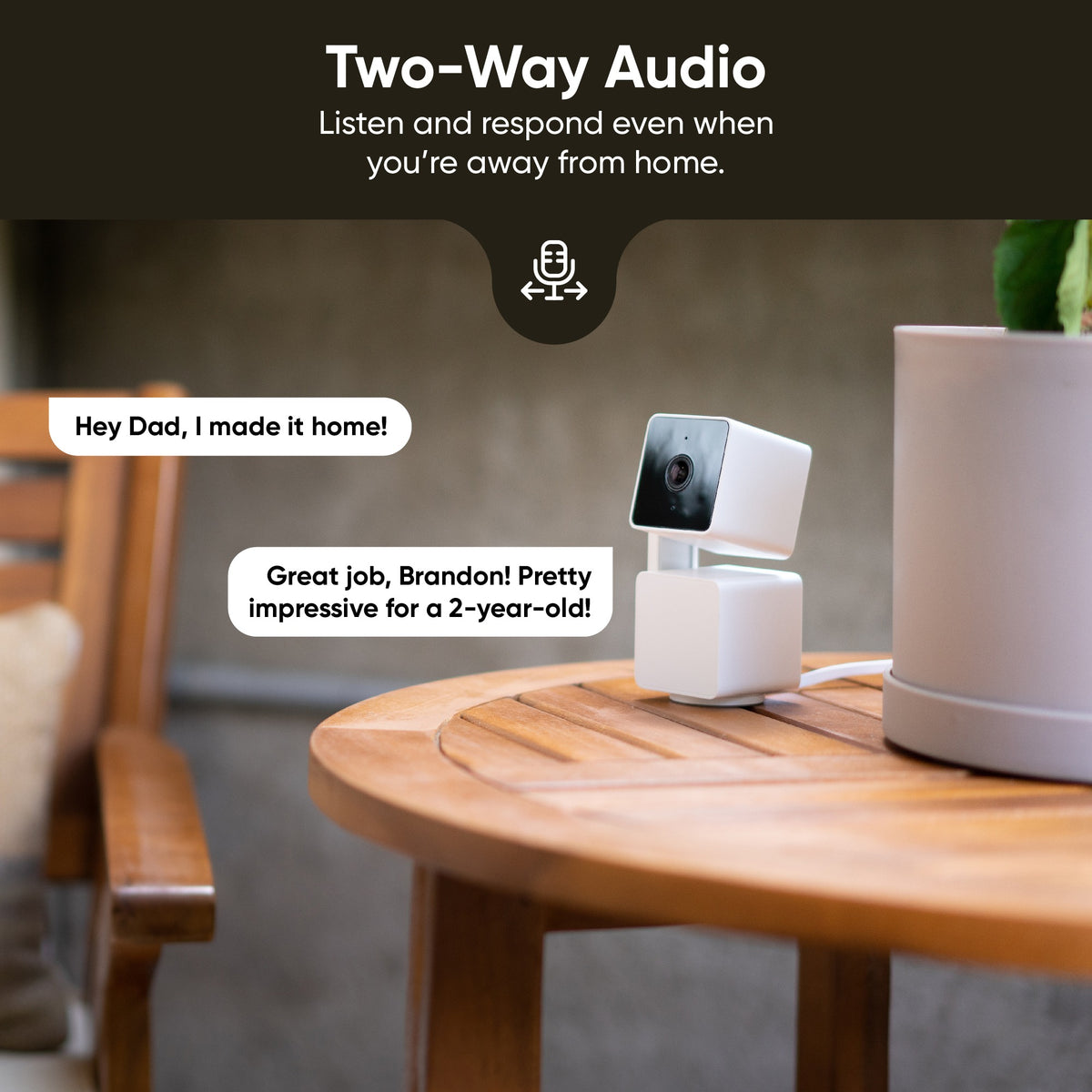 Wyze Cam Pan v3 – two-way audio