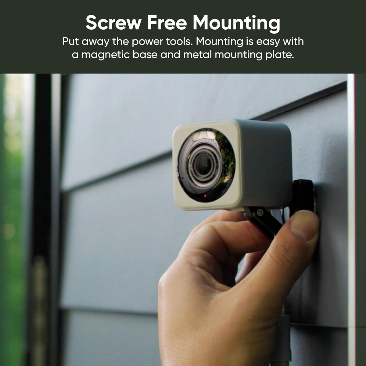 Wyze Cam v4 – screw-free magnetic mounting
